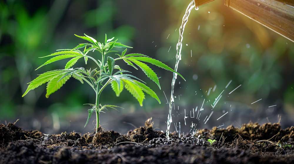 Wasserbedarf für Cannabis